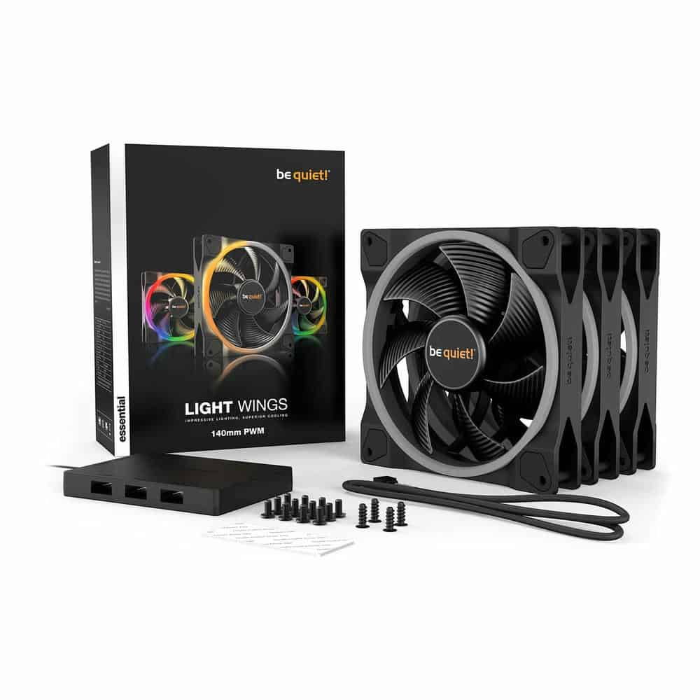 be quiet! Light Wings 140mm ARGB PWM Triple Pack Case Fans